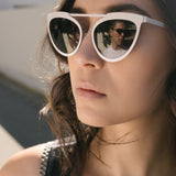 ANOKHI Metallic White / Polarised