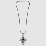 Madonna Cross / Sterling Silver with 18ct Gold Set and Onyx