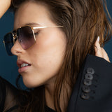 FONDA Brushed Gold / Deep Ocean