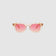 Bowie sunglasses with soft pink gradient tinted lenses in champagne crystal acetate, front view
