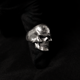 Smiling Skull Ring / Sterling Silver