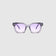 Brutal 1.0 Sunglasses — Smoke acetate frame, virgin violet lens, front view light grey background.