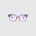 Brutal 1.0 Sunglasses — Smoke acetate frame, virgin violet lens, front view light grey background.