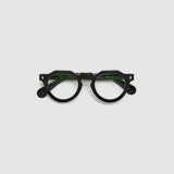 Brutal 2.0 Optical by Tribu Eyewear — Black round optical frame, flat view studio lighting. 