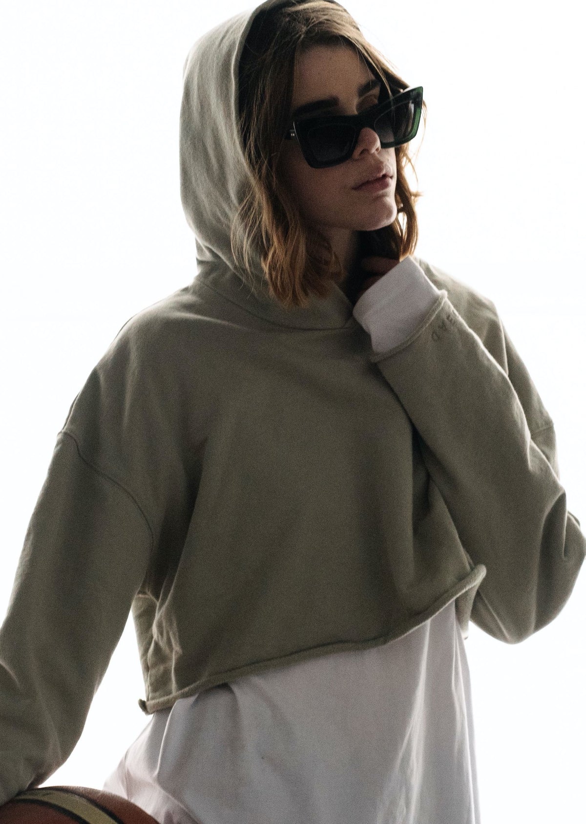 Model wearing Electra sunglasses