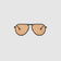TRIBU Carbon 1.0 Black carbon fibre sunglasses with desert orange lenses, front view.