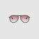 TRIBU Carbon 1.0 Black carbon fibre sunglasses with dark rose gradient lenses, front view.