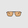 TRIBU Carbon 2.0 Black carbon fibre sunglasses with desert orange lenses, front view.
