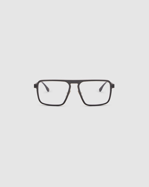 TRIBU Carbon 2.0 black optical glasses with clear lenses – front view