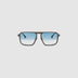 TRIBU Carbon 2.0 Gun carbon fibre sunglasses with blue fade lenses, front view.