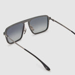 TRIBU Carbon 2.0 gun carbon fibre square aviator sunglasses – detailed view
