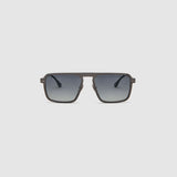 TRIBU Carbon 2.0 gun carbon fibre square aviator sunglasses – front view

