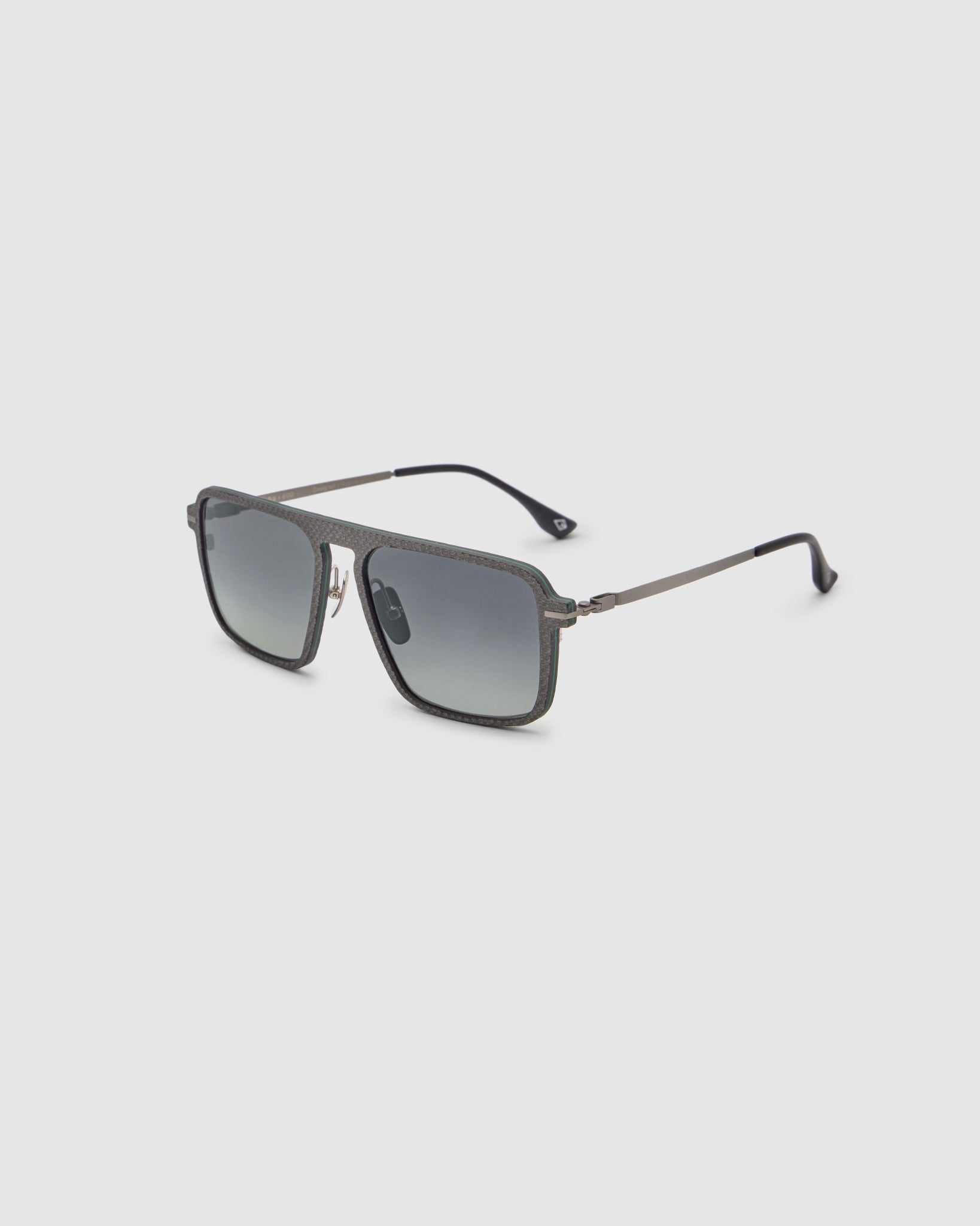 TRIBU Carbon 2.0 gun carbon fibre square aviator sunglasses – side view
