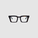 Aya Optical by Tribu Eyewear — Tortoiseshell optical frame, front view studio lighting. 