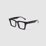 Aya Optical by Tribu Eyewear — Tortoiseshell optical frame, side view studio lighting. 