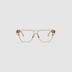 Billie Optical by Tribu Eyewear — Champagne Crystal Aviator optical frame, front view studio lighting. 