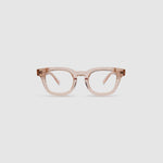 Bowie Optical by Tribu Eyewear — Champagne Crystal optical frame, front view studio lighting. 