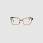 Brutal 1.0 Optical by Tribu Eyewear — Champagne Crystal square optical frame, front view studio lighting. 