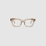 Brutal 1.0 Optical by Tribu Eyewear — Champagne Crystal square optical frame, front view studio lighting. 