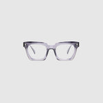 Brutal 1.0 Optical by Tribu Eyewear — Smoke Crystal square optical frame, front view studio lighting. 