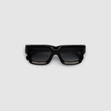 Brutal 3.0 Polarised Sunglasses by Tribu Eyewear — Black square frame, flat view light grey background.