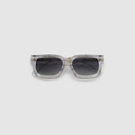Brutal 3.0 Polarised Sunglasses by Tribu Eyewear — Crystal square acetate frame, flat view light grey background.