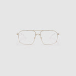 Fonda Brushed Silver Optical by Tribu Eyewear —  Fine wire metal frame, studio lighting. 