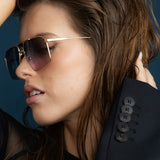 FONDA Brushed Gold / Deep Ocean