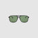 Oscar Sunglasses  by Tribu Eyewear — Metallic black aluminium aviator, green polarised lens, front view 