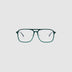 Oscar Optical  by Tribu Eyewear — Forest Green Aviator optical frame, front view studio lighting. 