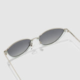 TRIBU Nardi baby blue and silver cat-eye sunglasses – detailed view