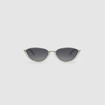 TRIBU Nardi baby blue and silver cat-eye sunglasses – front view
