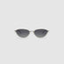TRIBU Nardi baby blue and silver cat-eye sunglasses – front view
