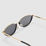 TRIBU Nardi black and gold cat-eye sunglasses – detailed view
