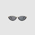 TRIBU Nardi black and gold cat-eye sunglasses – front view