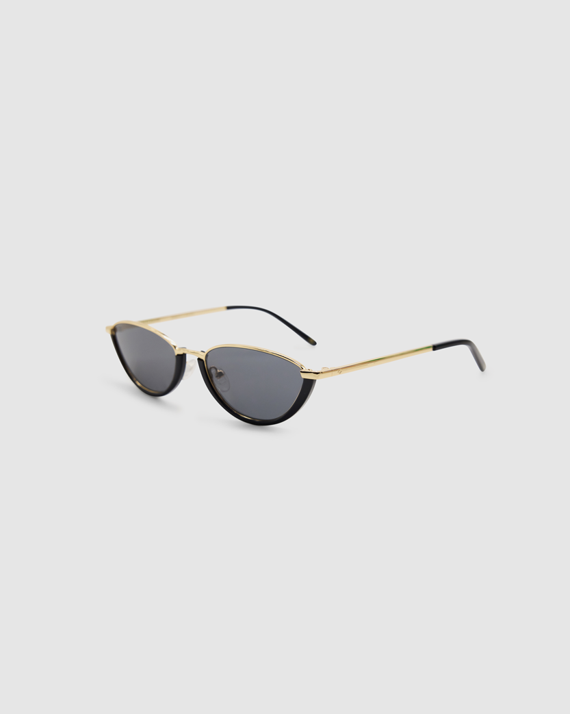 TRIBU Nardi black and gold cat-eye sunglasses – side view