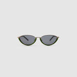 TRIBU Nardi Green and rose gold cat-eye sunglasses – front view