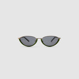 TRIBU Nardi Green and rose gold cat-eye sunglasses – front view