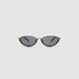 TRIBU Nardi Green and rose gold cat-eye sunglasses – front view