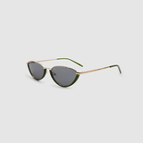 TRIBU Nardi Green and rose gold cat-eye sunglasses – side view