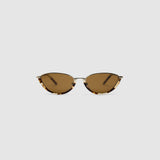 TRIBU Nardi tort and silver cat-eye sunglasses – front view