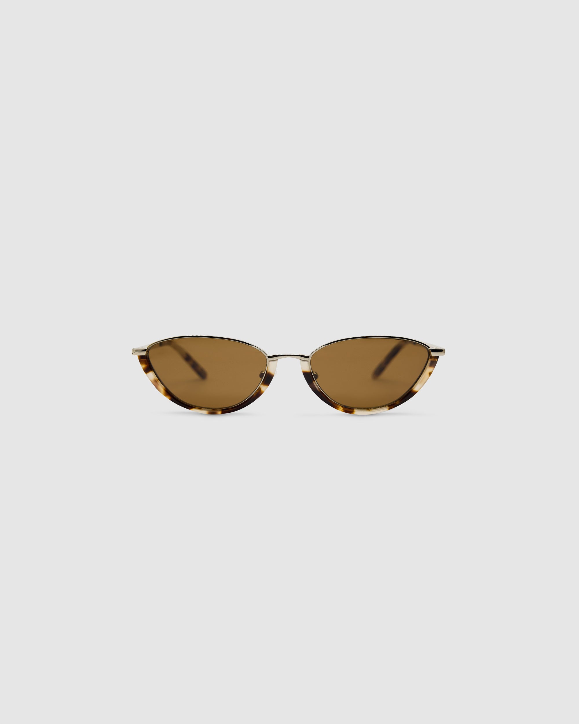 TRIBU Nardi tort and silver cat-eye sunglasses – front view