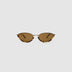 TRIBU Nardi tort and silver cat-eye sunglasses – front view