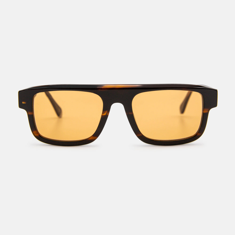 Brown crystal stripe / Orange tint lens